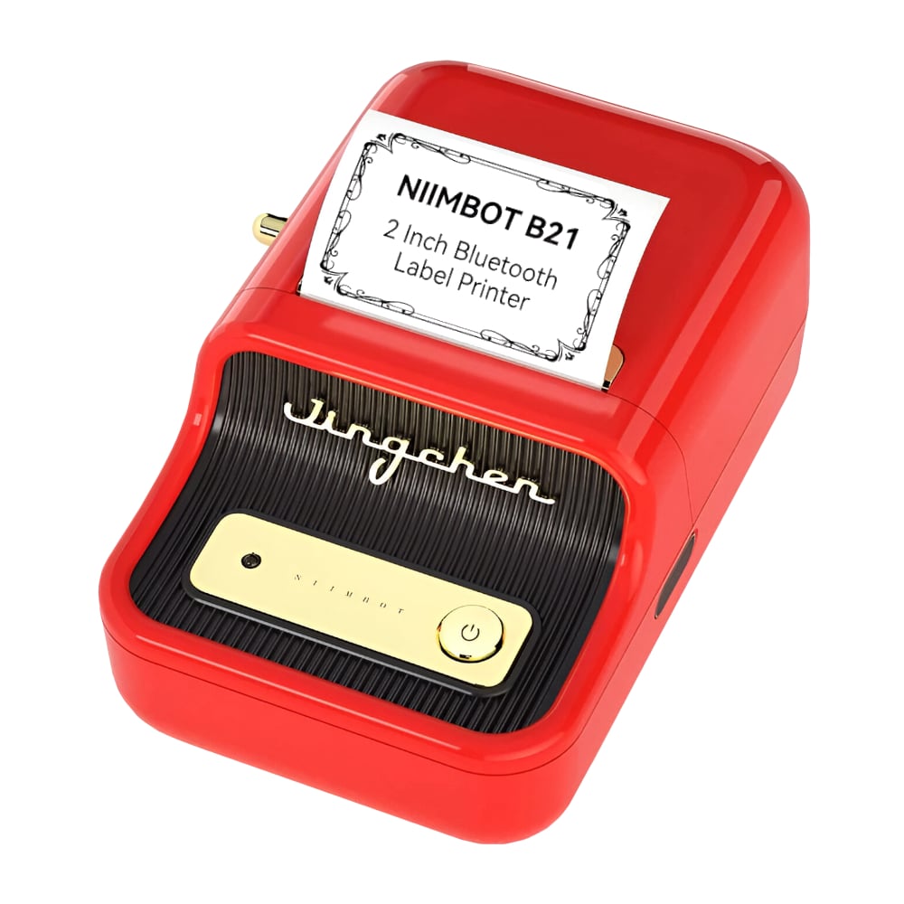 Niimbot B21 Portable Thermal Label Printer - Red-0