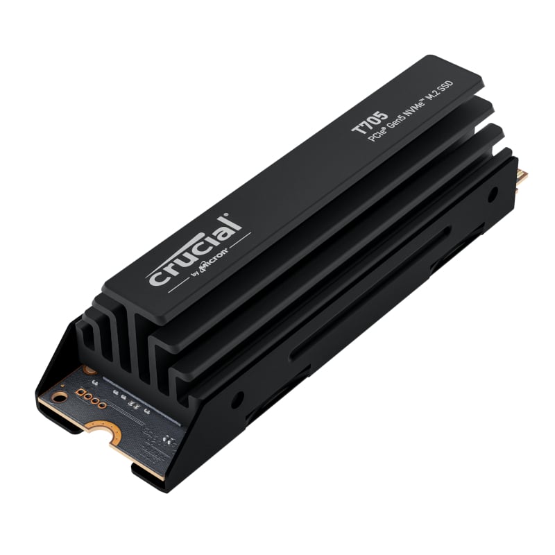 Crucial T705 1TB M.2 NVMe Gen5 with Heatsink NAND SSD-2