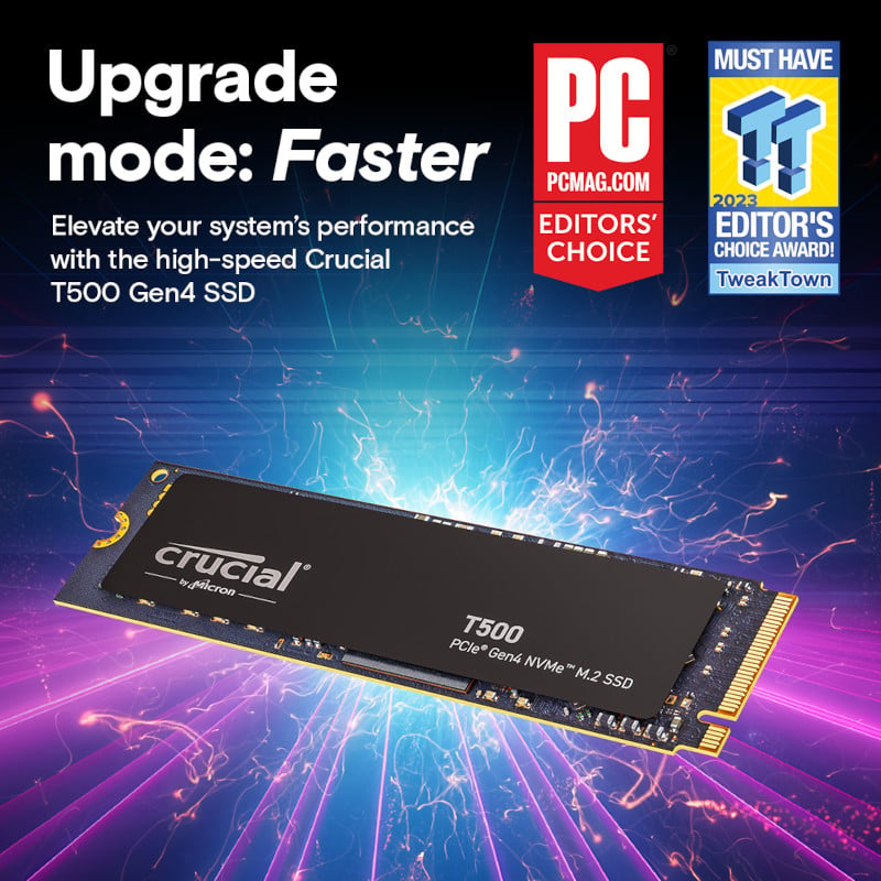 Crucial T500 1TB M.2 NVMe Gen4 NAND SSD-7