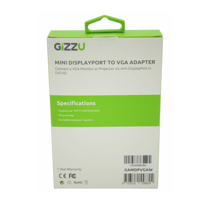 GIZZU Mini DisplayPort to VGA Adapter-3