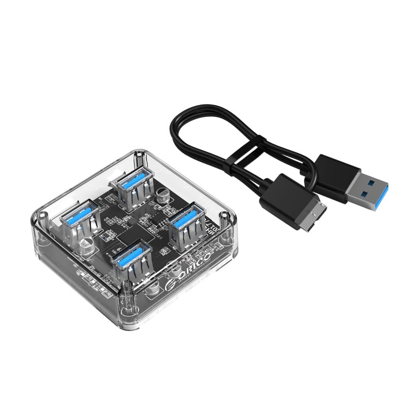 ORICO 4 Port USB Hub Transparent 1M-4