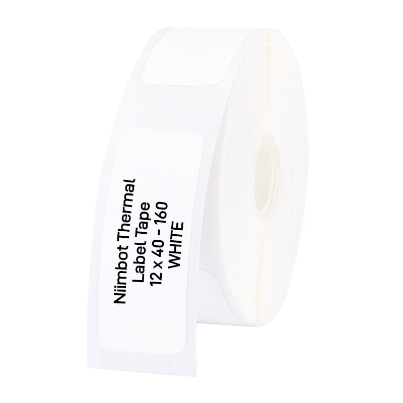 NIIMBOT D11/D110/D101/H1S Thermal Label 12x40mm - 160 Labels Per Roll - White-0