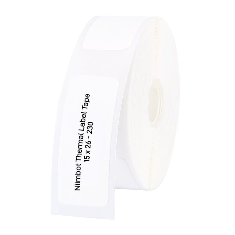 NIIMBOT D11/D110/D101/H1S Thermal Label 15x26mm - 230 Labels Per Roll - White-0