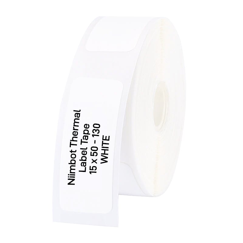 NIIMBOT D11/D110/D101/H1S Thermal Label 15x50mm - 130 Labels Per Roll - White-0