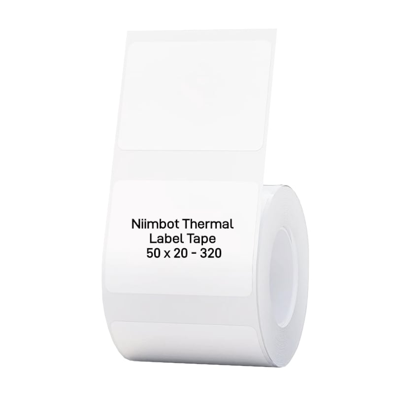 NIIMBOT B1/B21/B3S Thermal Label 50x20mm - 320 Labels Per Roll - White-0