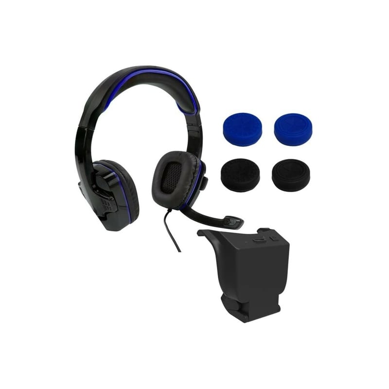 Sparkfox PlayStation 4 Headset|High-Capacity Battery|3m Braided Cable|Thumb Grip Core Gamer Combo-0